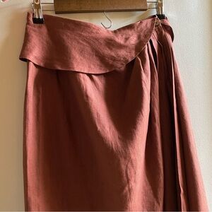 Chic Asymmetrical Rust Skirt